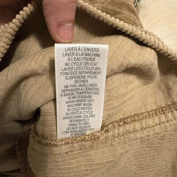 Corduroy Tan Overall Jumpsuit - Picture 10 of 11